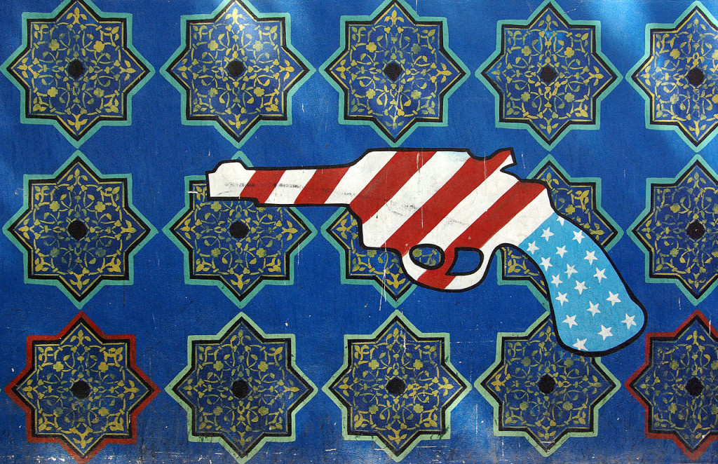 Tehran-US-flag-pistol