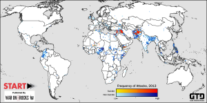START Infographic - Geographic Distribution of Suicide and Non-Suicide Attacks, 2013