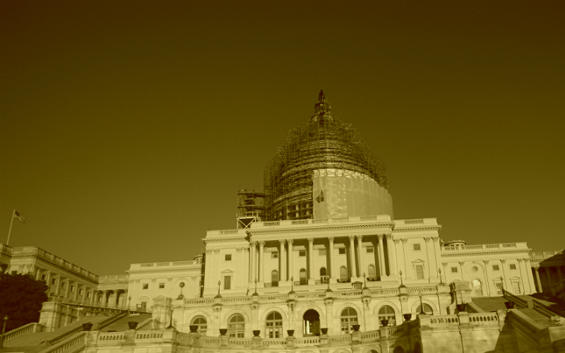 Capitol with scaffolding