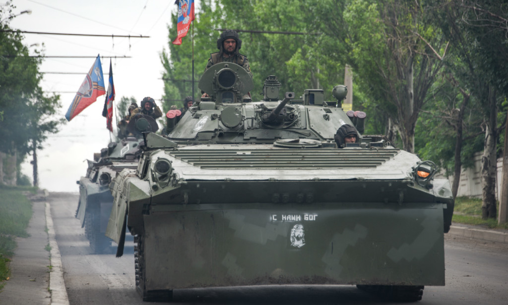 A_Russia-backed_rebel_armored_fighting_vehicles_convoy_near_Donetsk_Eastern_Ukraine_May_30_2015