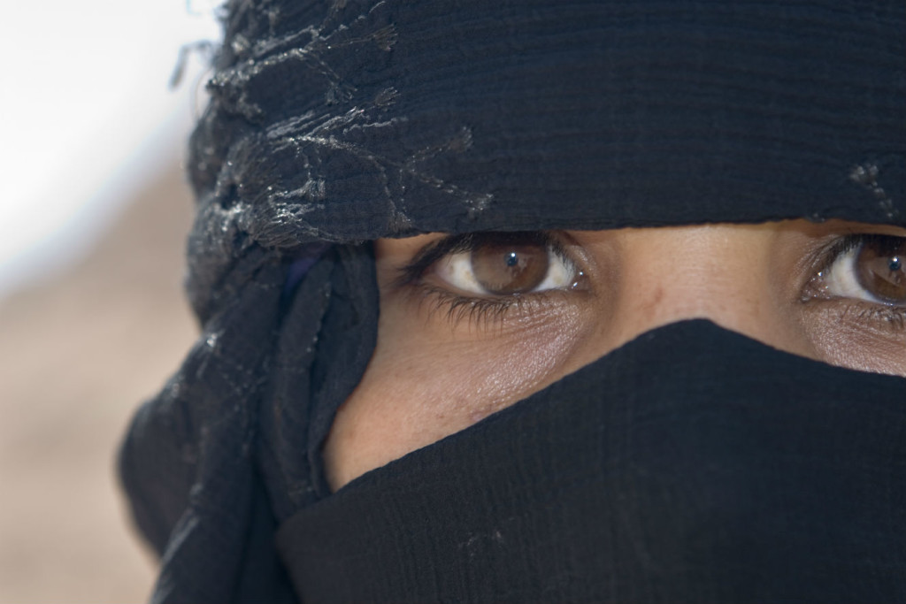 Woman-Covered-Desert