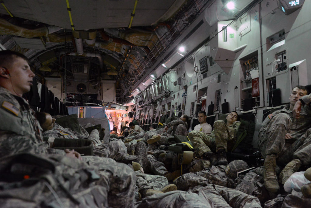 Soldiers-Sleeping-on-Aircraft