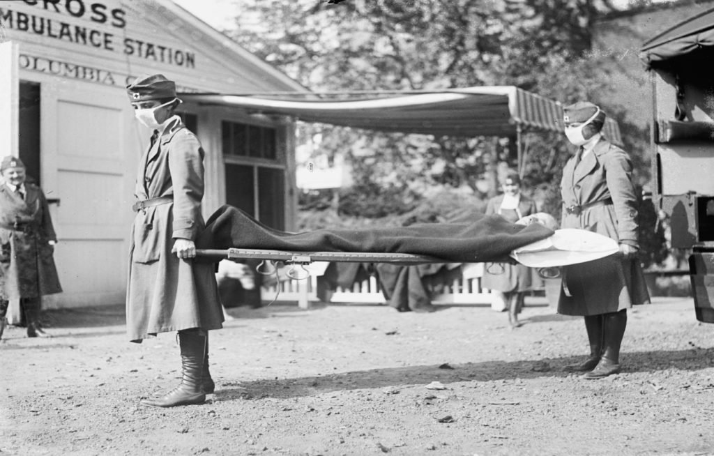 1918_flu_outbreak_RedCrossLitterCarriersSpanishFluWashingtonDC