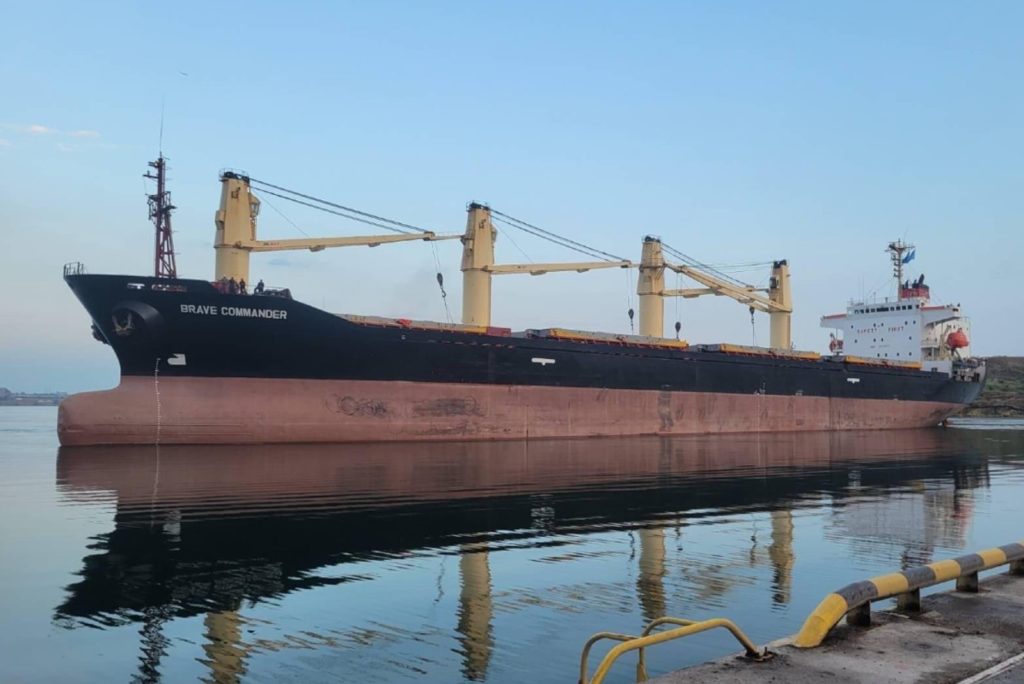 UN grain ship leaving Odesa for Africa