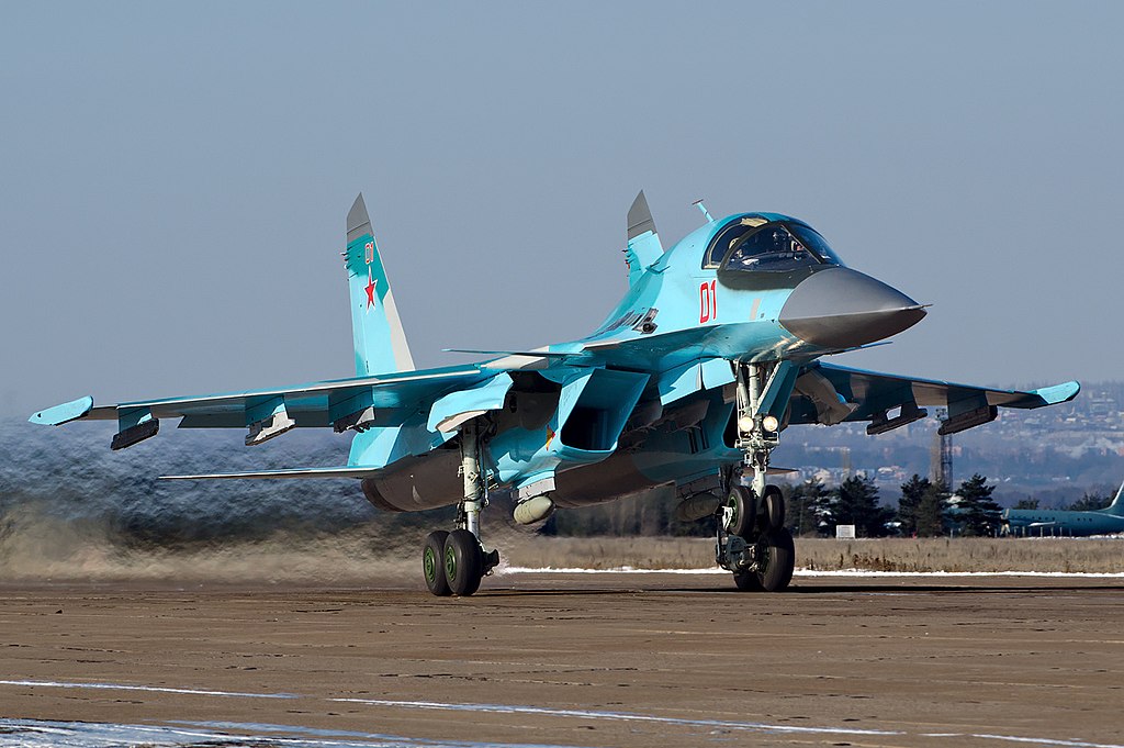 A Russian Aerospace Force Su-34 takes off