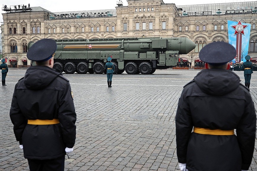 A Russian nuclear missile in Red Square