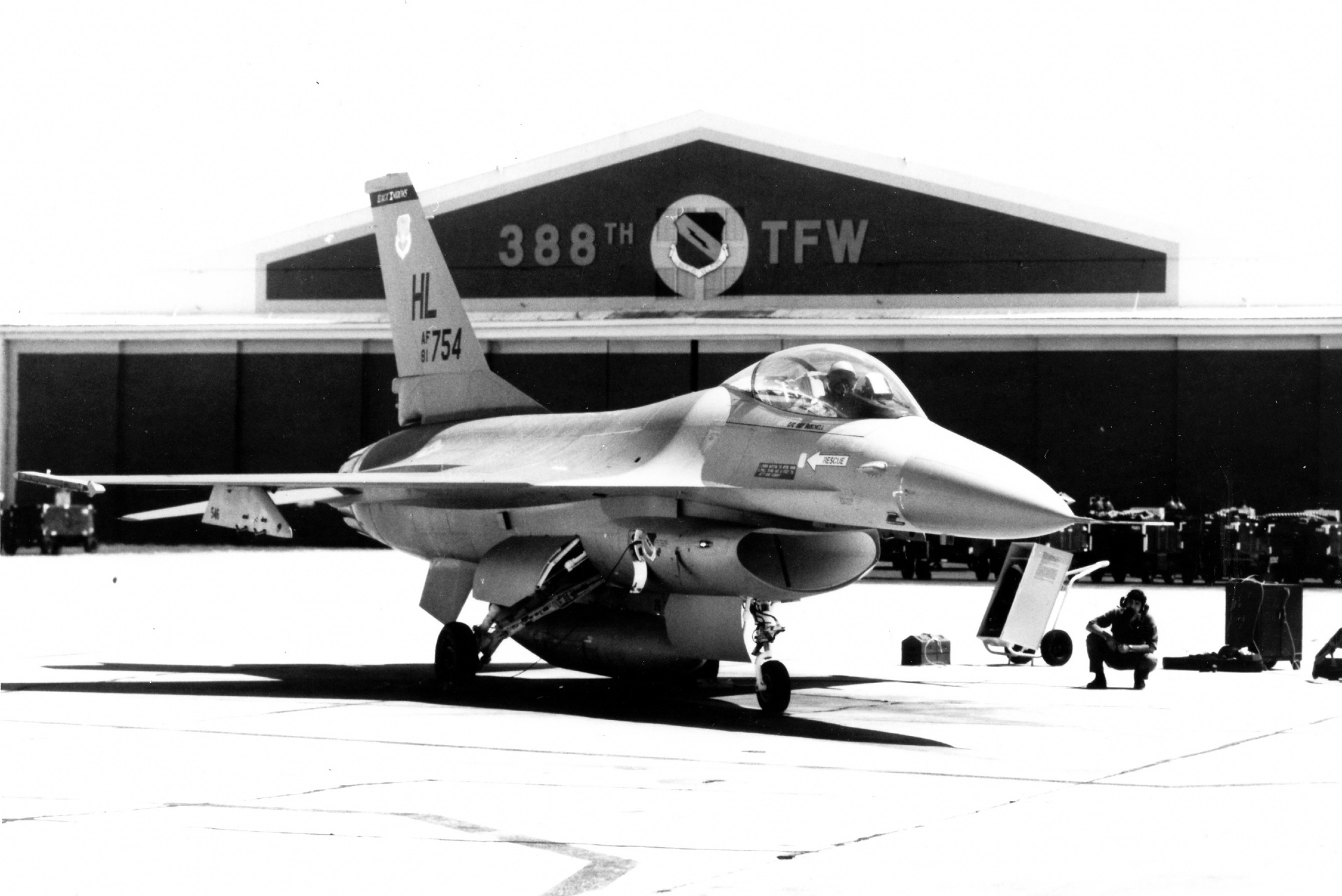 A F-16 from the 388th fighter squadron
