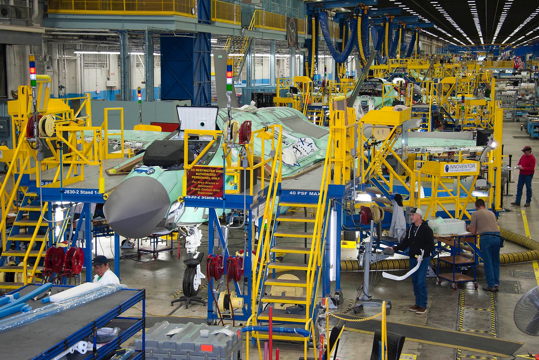 The F35 production line