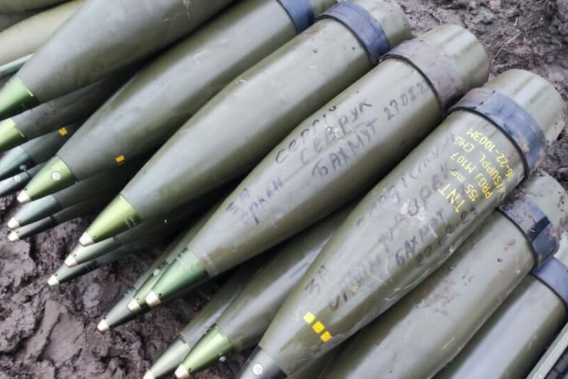 Western-made 155mm artillery shells in Ukraine
