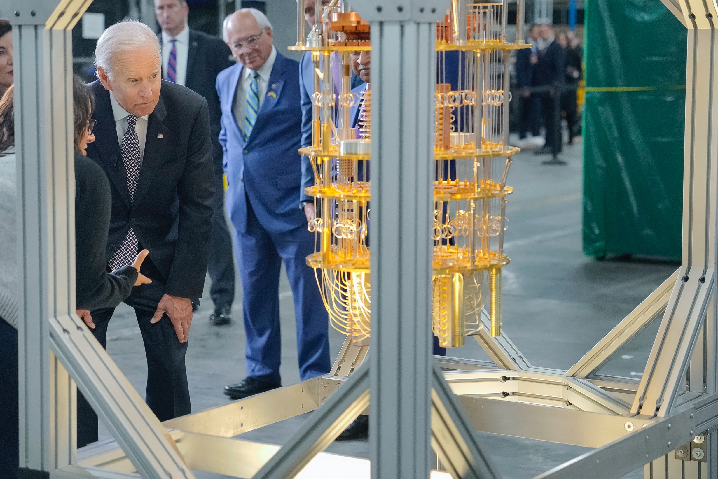 President Joe Biden tours the IBM facility in Poughkeepsie, New York