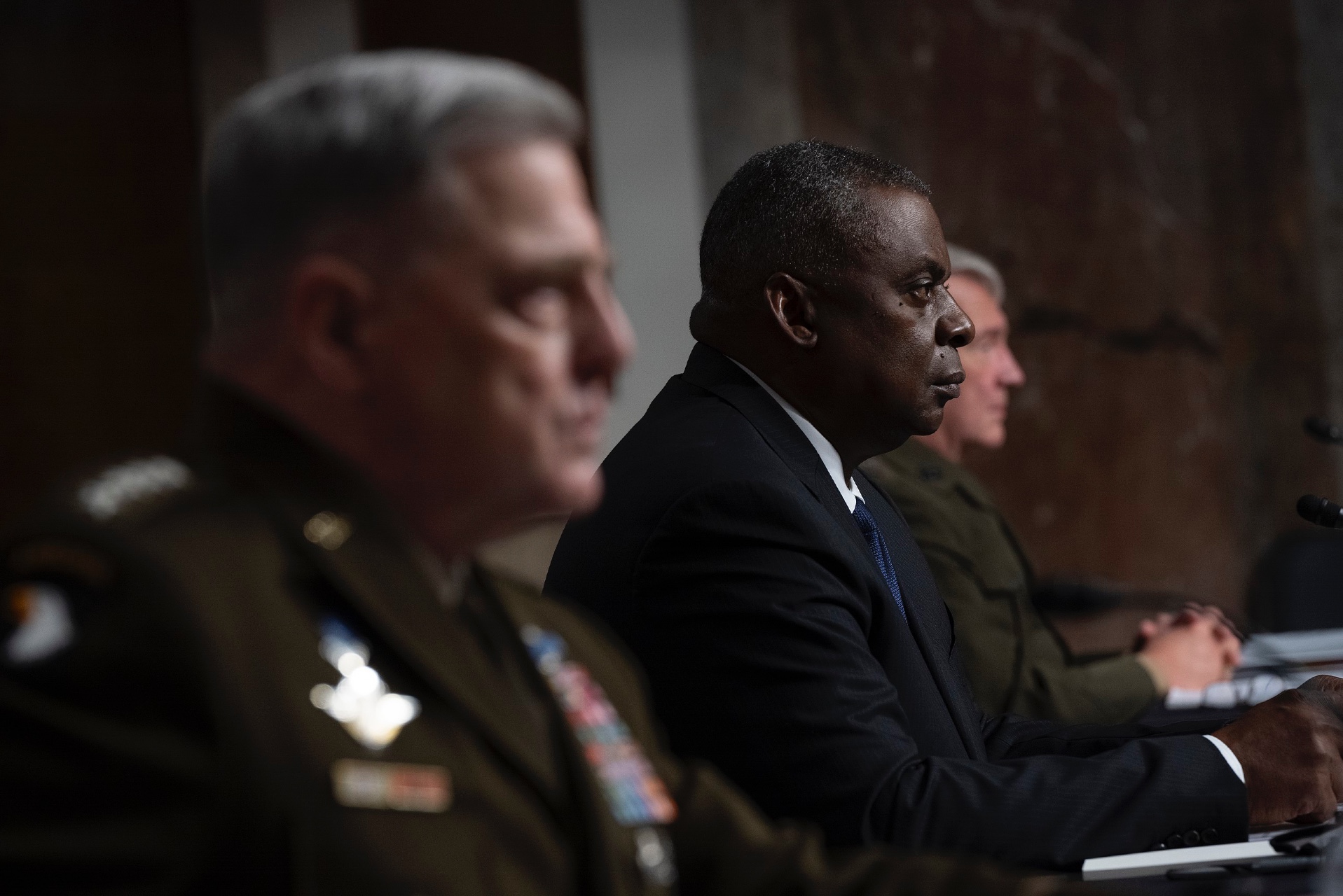 Secretary of Defense Lloyd J. Austin III, Gen. Mark Milley, chairman of the Joint Chiefs of Staff and Gen. Kenneth McKenzie, commander, United States Central Command appear before the Senate Armed Services Committee