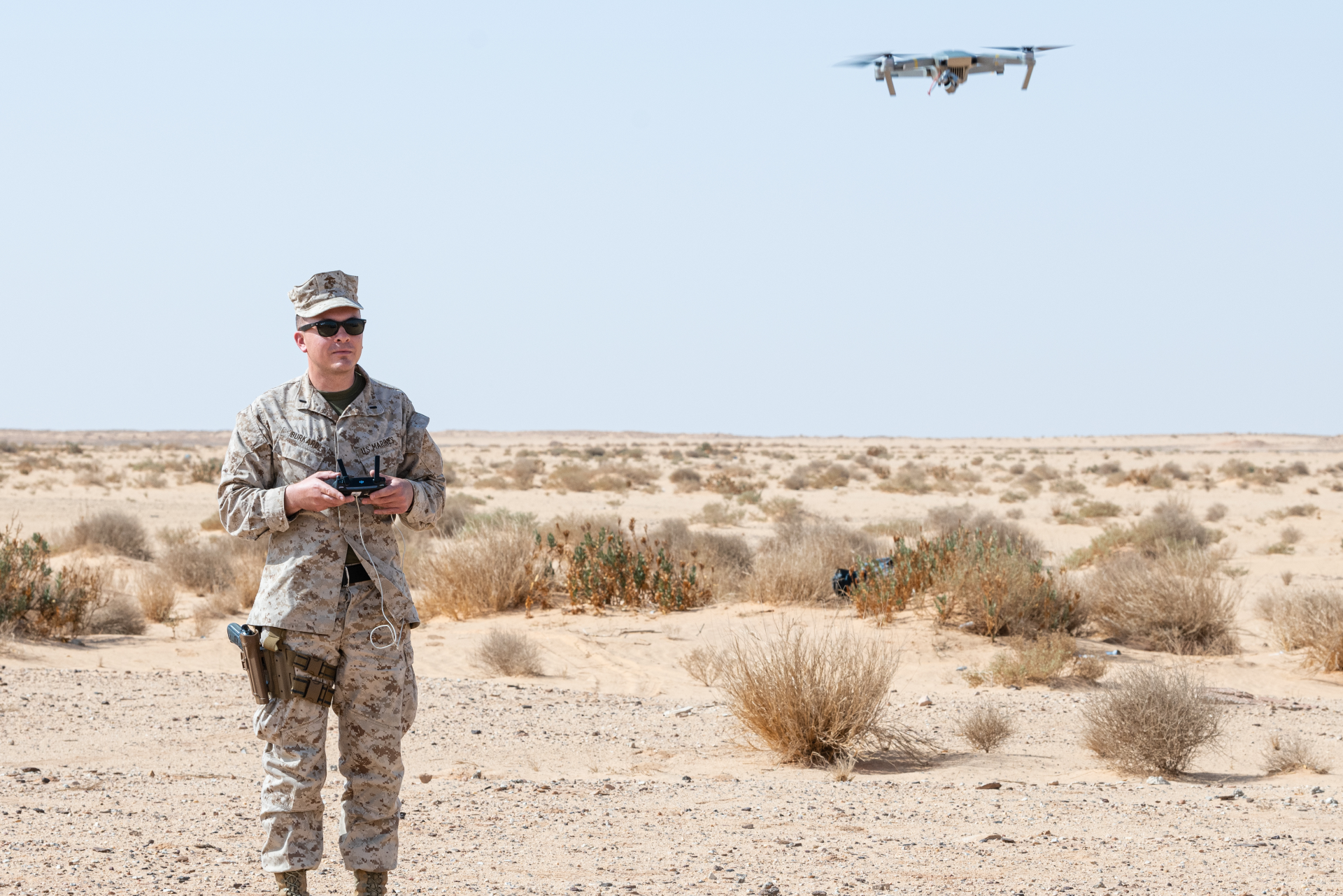 Personnel from the 378th Air Expeditionary Wing trained with Royal Saudi Air Force Police Wing members in a joint counter unmanned aerial system exercise Jan. 27, 2021 at Prince Sultan Air Base, Kingdom of Saudi Arabia