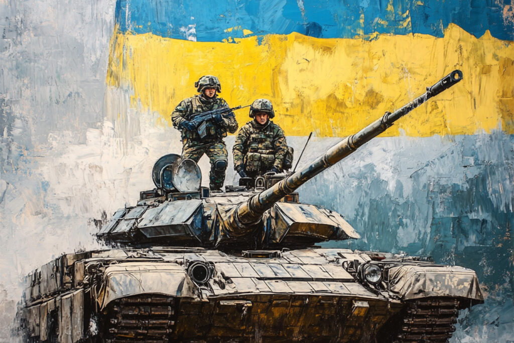 Ukraine-tank-flag-midjourney