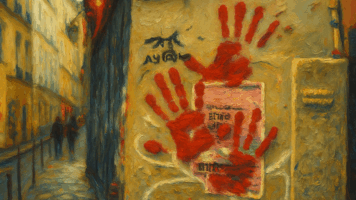 Red Hands in Paris: A Small Act of Vandalism in a Big Russian Strategy