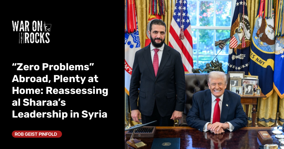 Al-Szaraa bez problemów za granicą, ale Syria wciąż niestabilna wewnętrznie