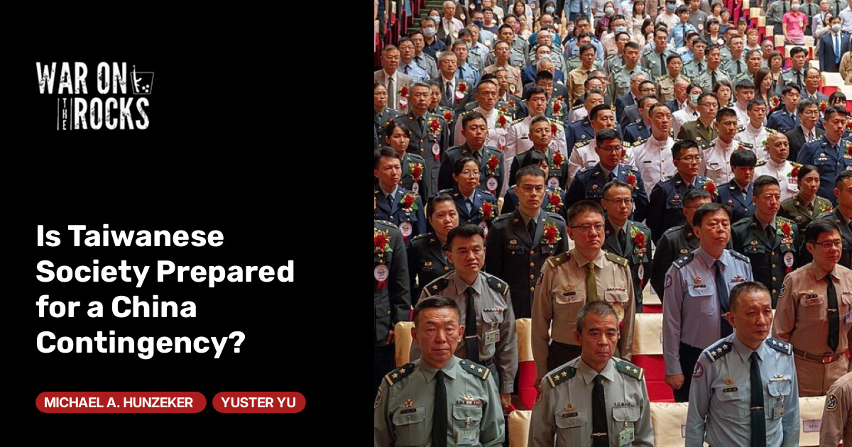 Is Taiwanese Society Prepared for a China Contingency?