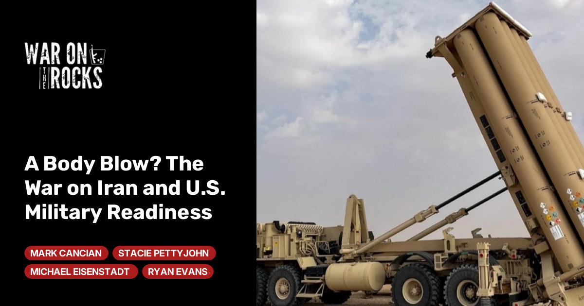 A Body Blow? The War on Iran and U.S. Military Readiness
