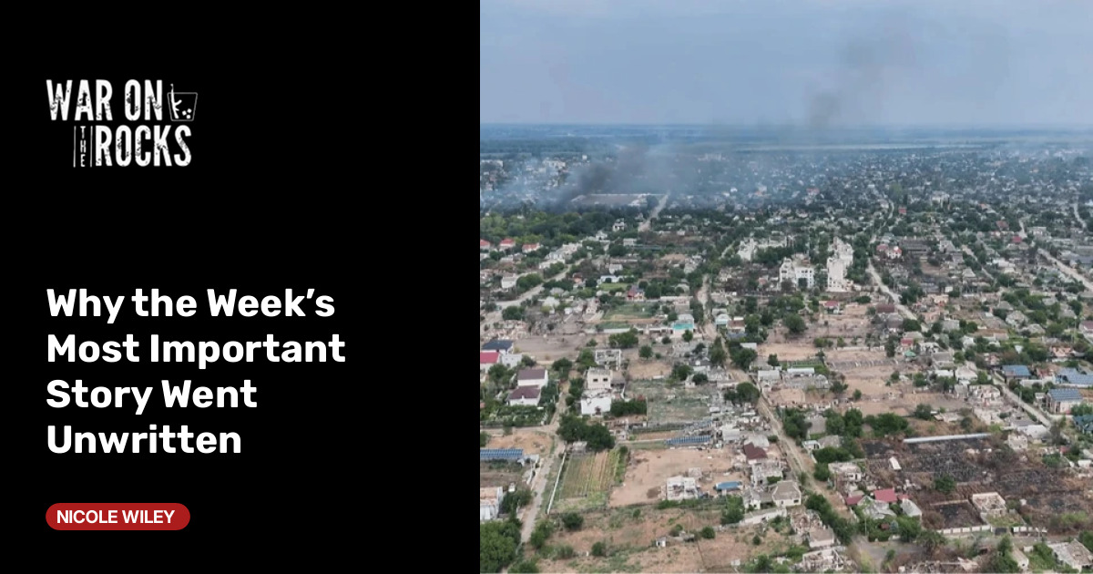 Why the Week’s Most Important Story Went Unwritten