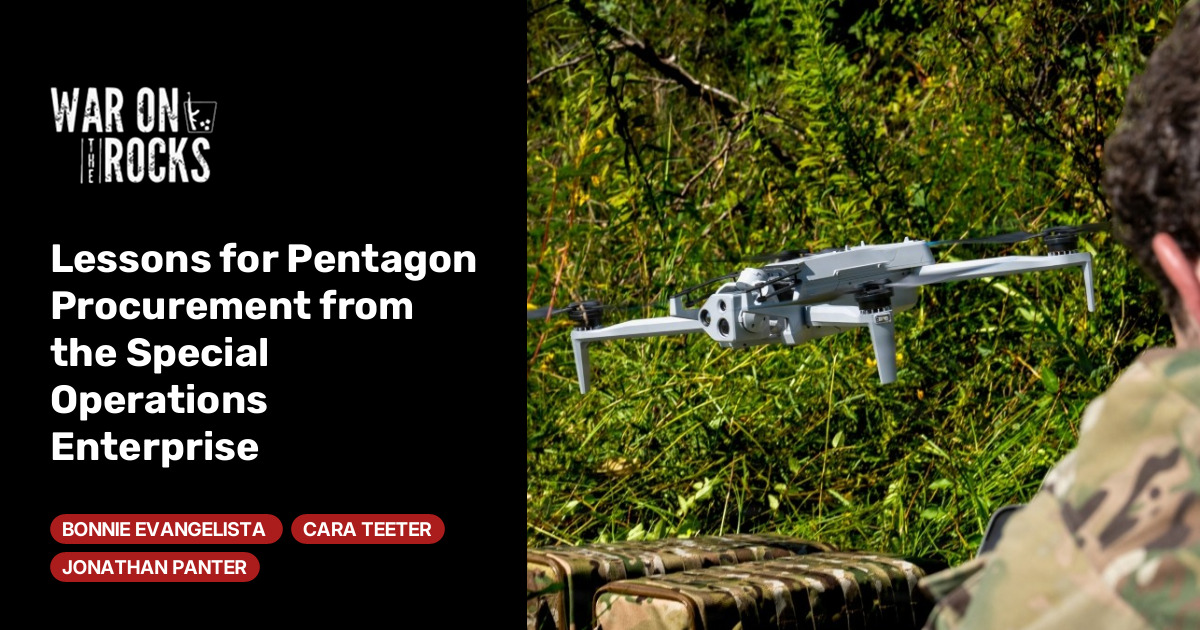 Lessons for Pentagon Procurement from the Special Operations Enterprise